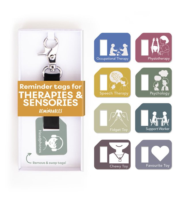 Therapies & Sensories Set (1 strap + 9 Tags)