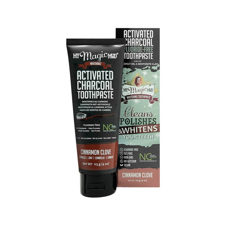 Activated Charcoal Toothpaste Cinnamon Clove 113g - Kalon Meraki